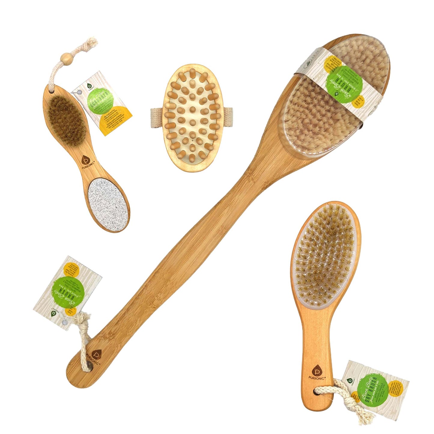 Pursonic Deep Exfoliation and Massage Brush Set